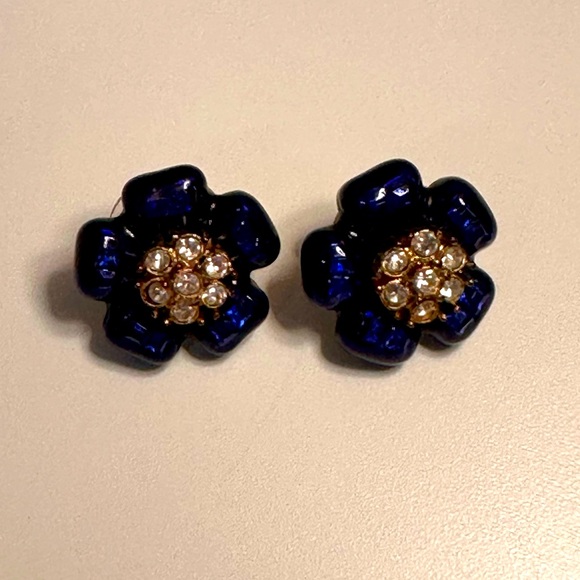 Blue Kate Spade Flower Earrings - Picture 4 of 6